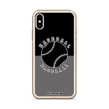 Load image into Gallery viewer, Baseball iPhone Case (Black &amp; Grey)