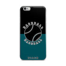 Load image into Gallery viewer, Baseball iPhone Case (Black &amp; Blue 4)
