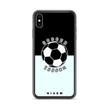 Load image into Gallery viewer, Soccer iPhone Case (Black &amp; Blue 5)