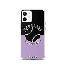 Load image into Gallery viewer, Baseball iPhone Case (Black &amp; Purple 2)