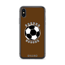 Load image into Gallery viewer, Soccer iPhone Case (Brown)