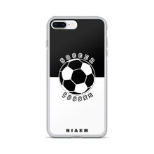 Load image into Gallery viewer, Soccer iPhone Case (Black &amp; White)