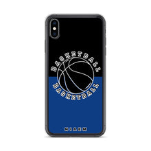 Load image into Gallery viewer, Basketball iPhone Case (Black &amp; Blue 2)