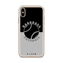 Load image into Gallery viewer, Baseball iPhone Case (Black &amp; Grey 2)
