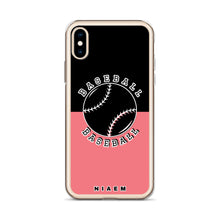 Load image into Gallery viewer, Baseball iPhone Case (Black &amp; Pink 2)