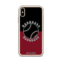 Load image into Gallery viewer, Baseball iPhone Case (Black &amp; Red 2)