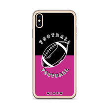 Load image into Gallery viewer, American Football iPhone Case (Black &amp; Pink)
