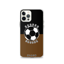 Load image into Gallery viewer, Soccer iPhone Case (Black &amp; Brown)
