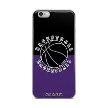 Load image into Gallery viewer, Basketball iPhone Case (Black &amp; Purple)