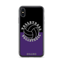 Load image into Gallery viewer, Volleyball iPhone Case (Black &amp; Purple)