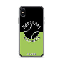 Load image into Gallery viewer, Baseball iPhone Case (Black &amp; Green 3)