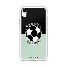 Load image into Gallery viewer, Soccer iPhone Case (Black &amp; Green 5)