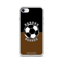 Load image into Gallery viewer, Soccer iPhone Case (Black &amp; Brown)