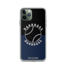 Load image into Gallery viewer, Baseball iPhone Case (Black &amp; Navy)
