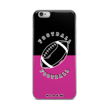 Load image into Gallery viewer, American Football iPhone Case (Black &amp; Pink)