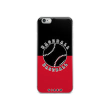 Load image into Gallery viewer, Baseball iPhone Case (Black &amp; Red)