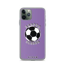 Load image into Gallery viewer, Soccer iPhone Case (Purple 1)