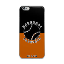 Load image into Gallery viewer, Baseball iPhone Case (Black &amp; Brown 1)