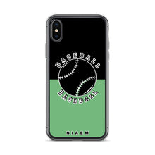 Load image into Gallery viewer, Baseball iPhone Case (Black &amp; Green 4)