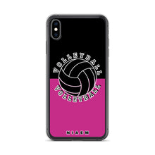 Load image into Gallery viewer, Volleyball iPhone Case (Black &amp; Pink)