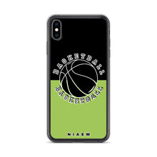 Load image into Gallery viewer, Basketball iPhone Case (Black &amp; Green 3)