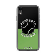 Load image into Gallery viewer, Baseball iPhone Case (Black &amp; Green)
