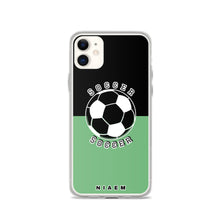 Load image into Gallery viewer, Soccer iPhone Case (Black &amp; Green 4)