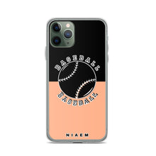 Load image into Gallery viewer, Baseball iPhone Case (Black &amp; Orange 2)