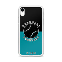 Load image into Gallery viewer, Baseball iPhone Case (Black &amp; Blue 3)