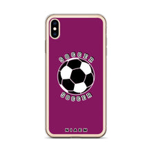 Load image into Gallery viewer, Soccer iPhone Case (Dark Pink)