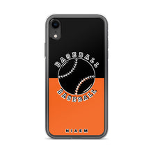 Load image into Gallery viewer, Baseball iPhone Case (Black &amp; Orange)