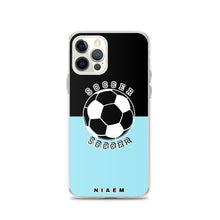 Load image into Gallery viewer, Soccer iPhone Case (Black &amp; Blue 6)