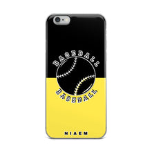 Load image into Gallery viewer, Baseball iPhone Case (Black &amp; Yellow 1)