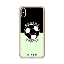 Load image into Gallery viewer, Soccer iPhone Case (Black &amp; Green 2)