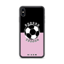 Load image into Gallery viewer, Soccer iPhone Case (Black &amp; Pink 4)