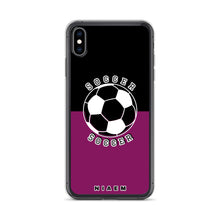Load image into Gallery viewer, Soccer iPhone Case (Black &amp; Pink 6)