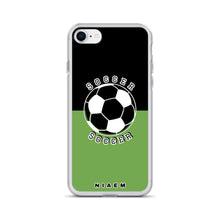 Load image into Gallery viewer, Soccer iPhone Case (Black &amp; Green)