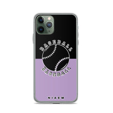 Load image into Gallery viewer, Baseball iPhone Case (Black &amp; Purple 2)