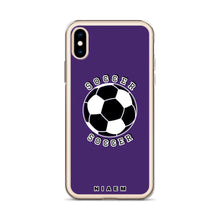Load image into Gallery viewer, Soccer iPhone Case (Purple)