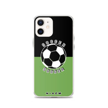 Load image into Gallery viewer, Soccer iPhone Case (Black &amp; Green)