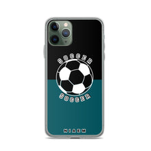 Load image into Gallery viewer, Soccer iPhone Case (Black &amp; Blue 4)