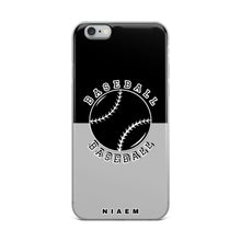 Load image into Gallery viewer, Baseball iPhone Case (Black &amp; Grey 2)