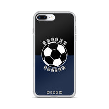 Load image into Gallery viewer, Soccer iPhone Case (Black &amp; Navy)