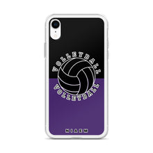 Load image into Gallery viewer, Volleyball iPhone Case (Black &amp; Purple)
