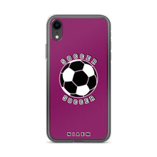 Load image into Gallery viewer, Soccer iPhone Case (Dark Pink)