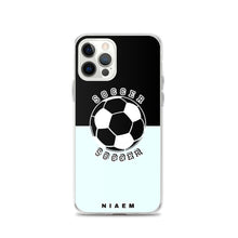 Load image into Gallery viewer, Soccer iPhone Case (Black &amp; Blue 5)