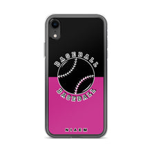 Load image into Gallery viewer, Baseball iPhone Case (Black &amp; Pink)