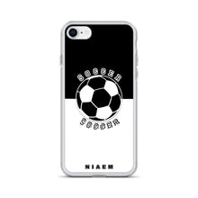 Load image into Gallery viewer, Soccer iPhone Case (Black &amp; White)