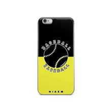 Load image into Gallery viewer, Baseball iPhone Case (Black &amp; Yellow 3)