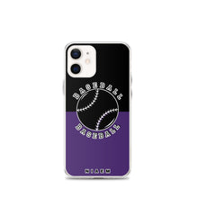 Load image into Gallery viewer, Baseball iPhone Case (Black &amp; Purple)